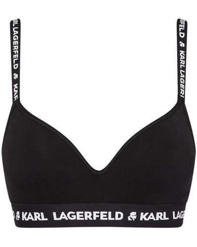 Karl Lagerfeld Reggiseno con banda logo - Nero