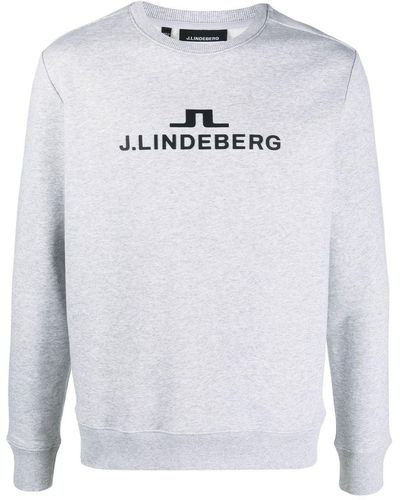 J.Lindeberg Sweater Met Logoprint - Wit