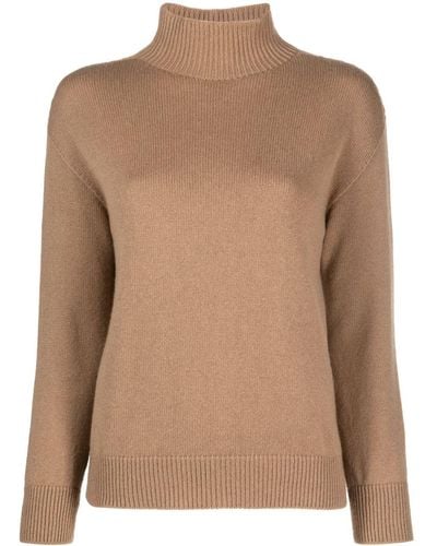 Max Mara Jersey con cuello alto - Marrón