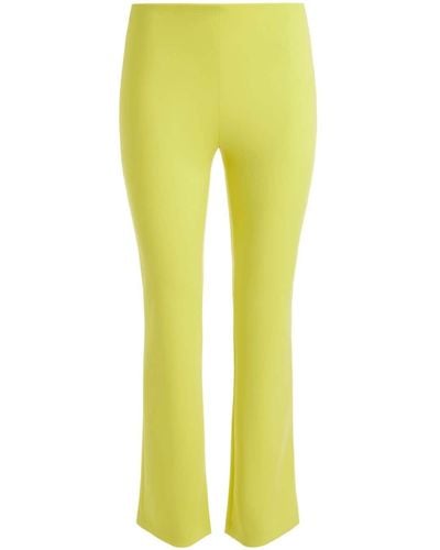 Alice + Olivia Rmp Mid-rise Cropped Trousers - Yellow