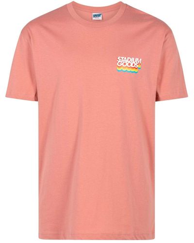 Stadium Goods Gradient Logo Cotton T-shirt - Pink