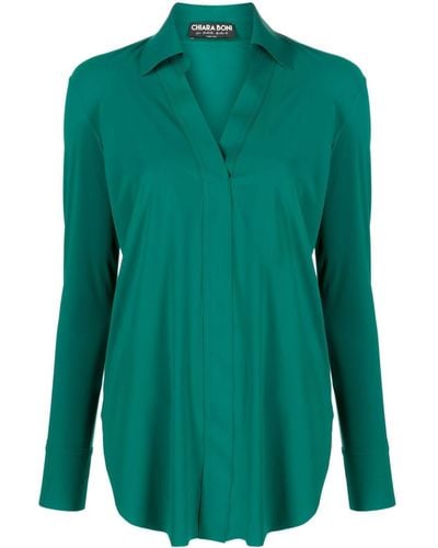La Petite Robe Di Chiara Boni Camisa con cuello en V - Verde