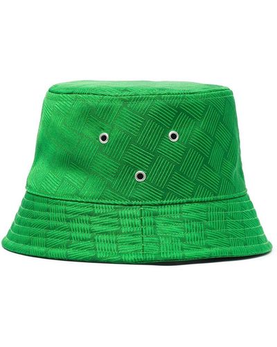 Bottega Veneta Sombrero de pescador con diseño entrelazado - Verde
