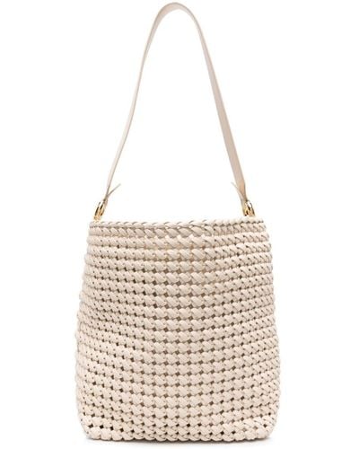 THEMOIRÈ Phoebe Knotted Shoulder Bag - White