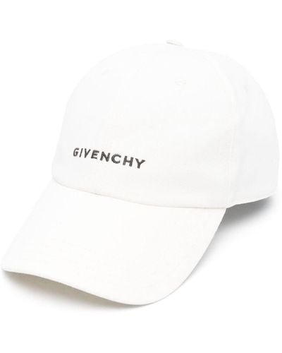 Givenchy Baseballkappe mit Logo-Stickerei - Weiß