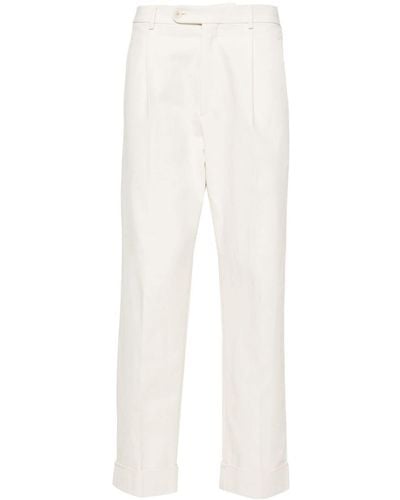Gucci Pantalones de vestir Double G bordado - Blanco