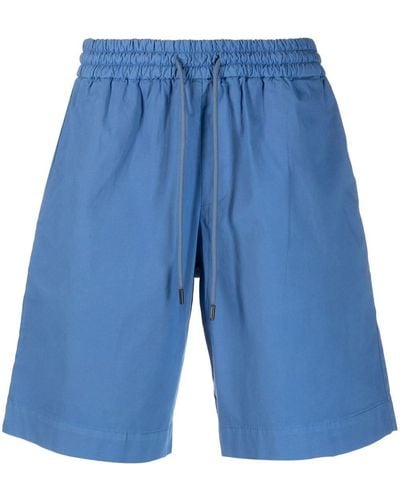 Dondup Drawstring Cotton Shorts - Blue