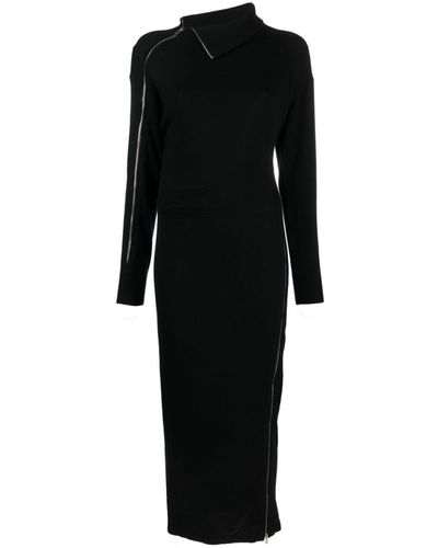 Isabel Marant Zip-up Midi Dress - Black