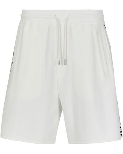 Armani Exchange Logo-tape Track Shorts - White
