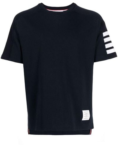 Thom Browne Camiseta con motivo 4-Bar y manga larga - Azul
