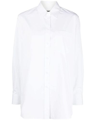 Giorgio Armani Langärmeliges Hemd - Weiß