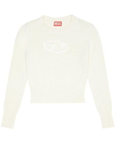 DIESEL Jersey M-Areesa con logo bordado - Blanco