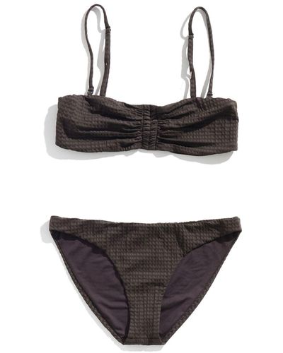 Bimba Y Lola Waffle-knit Bikini Set - Black