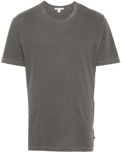 James Perse Jersey-katoenen T-shirt - Grijs