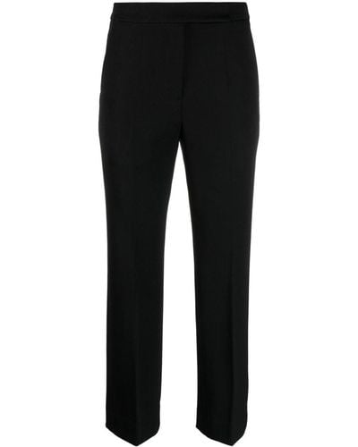 Tory Burch Cropped Wool Tailored Trousers - Black