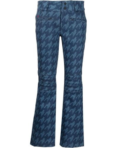 Perfect Moment Auroral Denim Flare Ski Pants - Blue