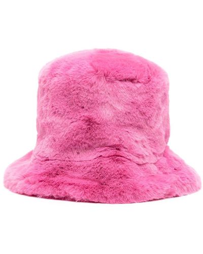 Jakke Faux-fur Bucket Hat - Pink