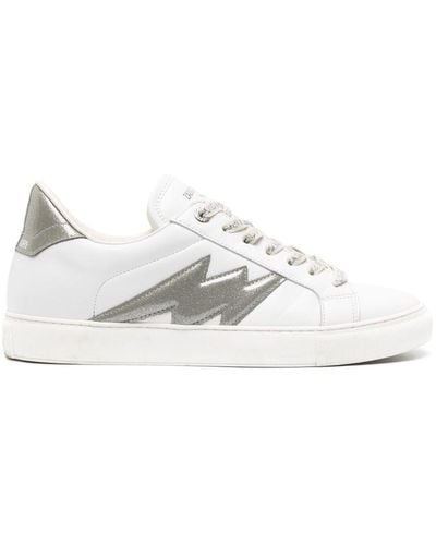 Zadig & Voltaire Zv1747 La Flash Leather Sneakers - White