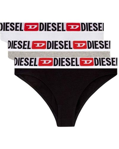 DIESEL Logo-waistband Briefs (pack Of Three) - Red