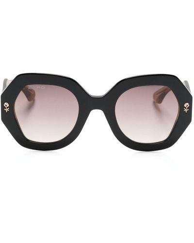 Etro Geometric-frame Sunglasses - Black