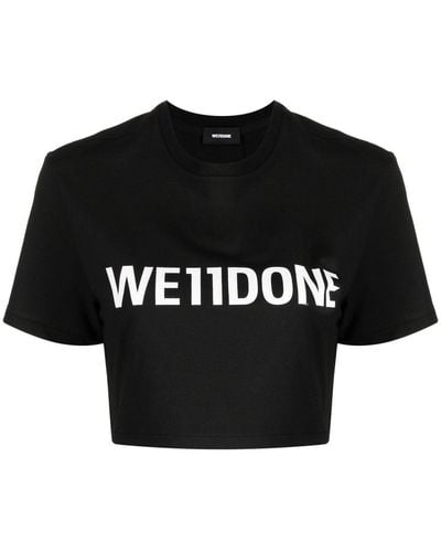 we11done T-shirt Met Logoprint - Zwart
