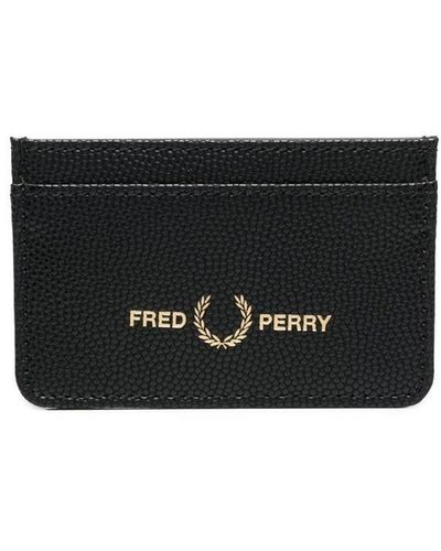 Fred Perry Porte-cartes à logo imprimé - Noir