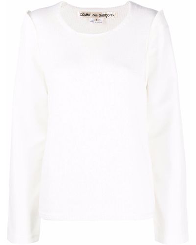 Comme des Garçons Cut-out Detail Sweater - White