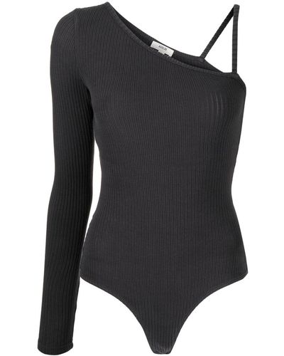 Agolde One-shoulder Bodysuit - Gray