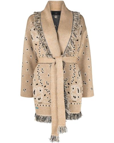 Alanui Ikon Beige Cashmere Cardigan - Natur