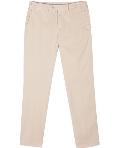 Canali Twill-weave Chino Trousers - Natural