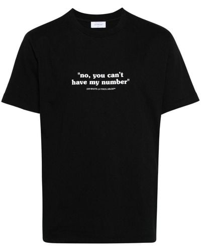 Off-White c/o Virgil Abloh Katoenen T-shirt Met Tekst - Zwart
