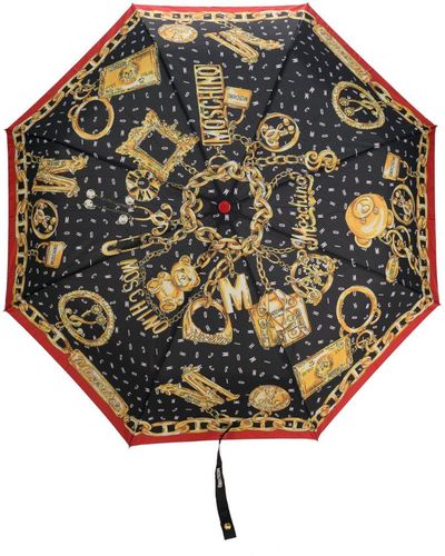 Moschino Graphic-print Umbrella - Black