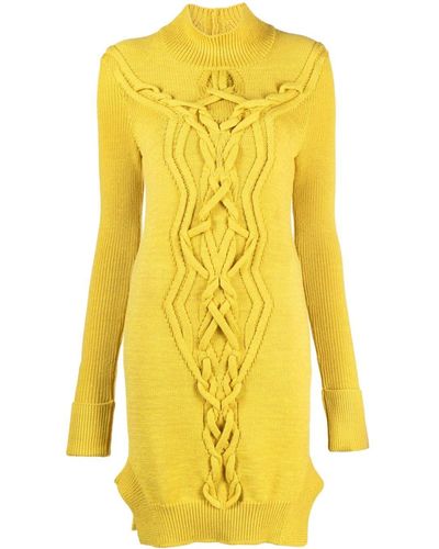 Isabel Marant Atina Cable-knit Wool-blend Minidress in Natural