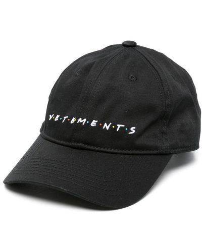Vetements Friendly Logo-embroidered Baseball Cap - Black