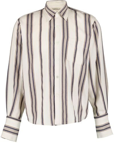 Marrakshi Life Striped Cotton Shirt - White