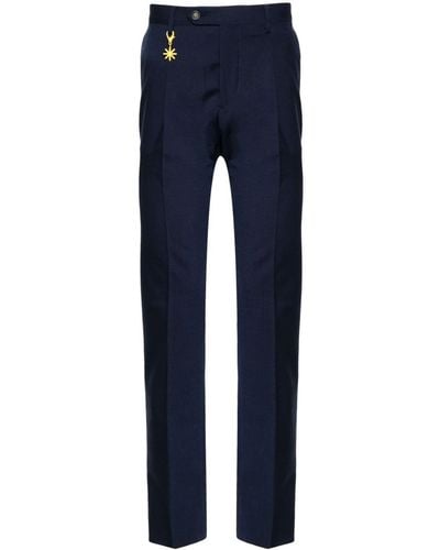 Manuel Ritz Pantalones de vestir rectos - Azul