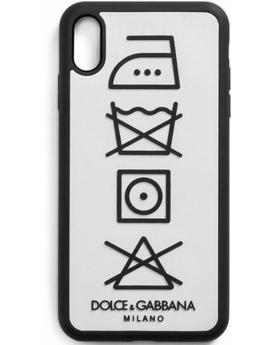 Dolce & Gabbana Laundry-print Iphone Xs Max Case - White