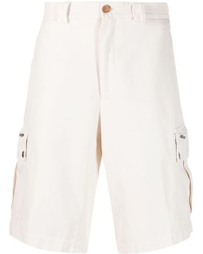 Brunello Cucinelli Cotton Cargo Shorts - White