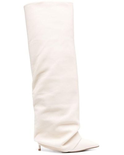 Le Silla Andy 120mm Knee-high Leather Boots - White