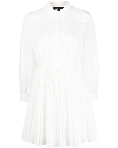 Maje Bead-embellished Shirtdress - White