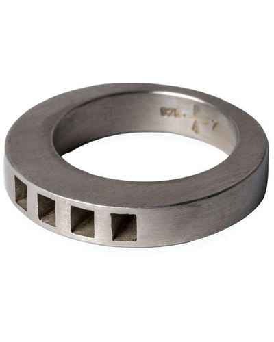 Parts Of 4 Crescent Cut-out Ring - Metallic