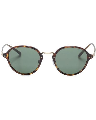 Giorgio Armani Havana Round-frame Sunglasses - Green