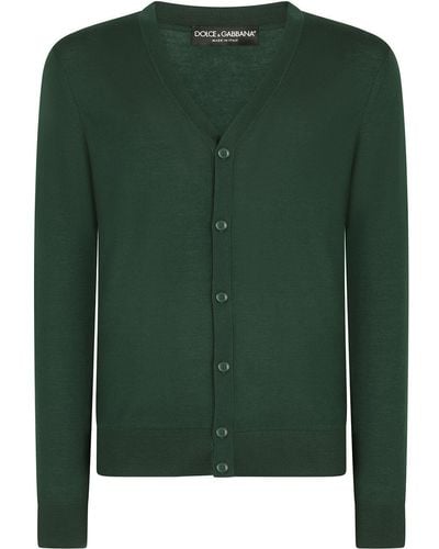 Dolce & Gabbana Button-up Cashmere Cardigan - Green