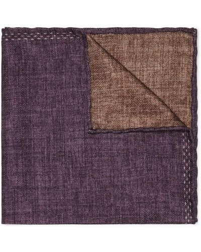 Brunello Cucinelli Heraldic-print Silk Scarf - Purple
