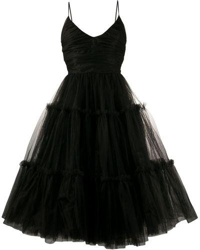 BROGNANO Tulle Midi Dress - Black