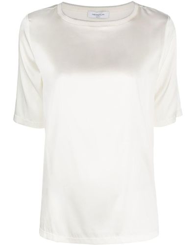 Fabiana Filippi Crew Neck Silk T-shirt - White