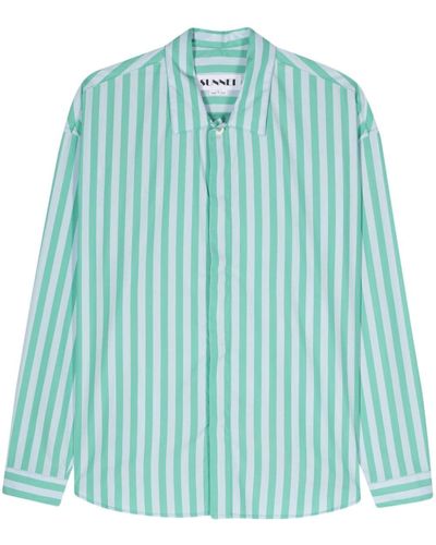 Sunnei Striped Cotton Shirt - Green