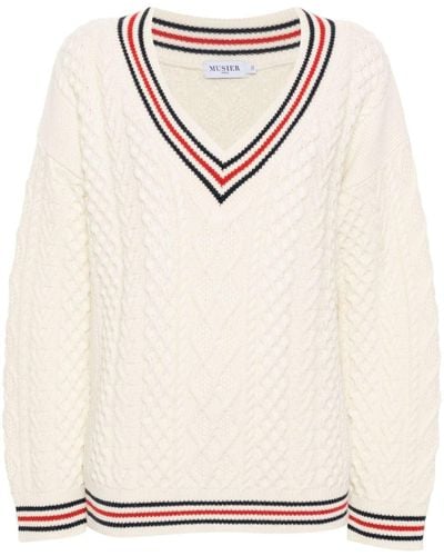 Musier Paris Cable-knit Sweater - Natural