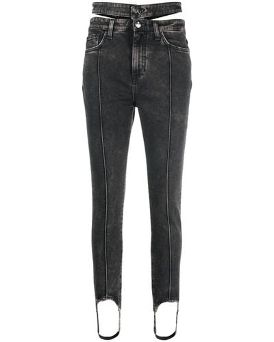ANDREADAMO Cut-out Skinny Jeans - Gray