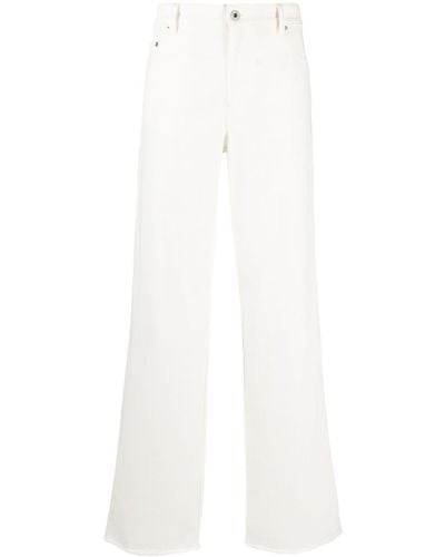 Miu Miu Jeans a gamba ampia - Bianco